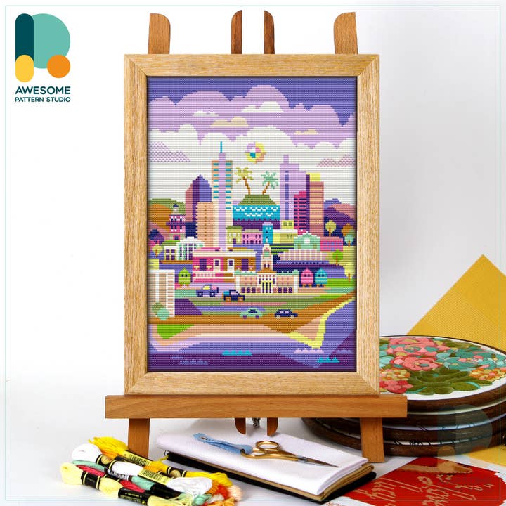 Awesome Pattern Studio - Wholesale Embroidery/cross-stitch supplies - CS941-2 Cape Town, Counted Cross Stitch Kit