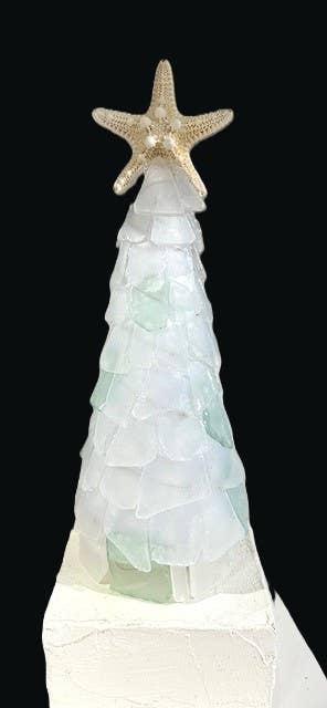 A SEAGLASS CREATION/SALTY SIGNS DESIGNS - Wholesale Christmas Decoration - 3D Seaglass Christmas Tree Box Set 10