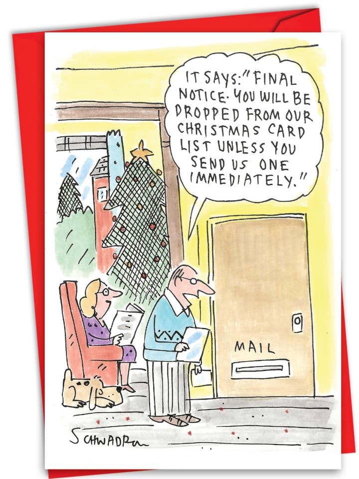 1 Funny Christmas Greeting Card-Happy Holidays Final Notice for wholesale by NobleWorks