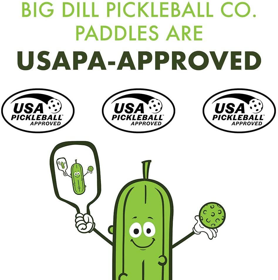 Big Dill Pickleball Co. - Wholesale Sporting Accessories - Carbon Fiber Pickleball Paddles Set - 2 Paddles, 2 Balls5