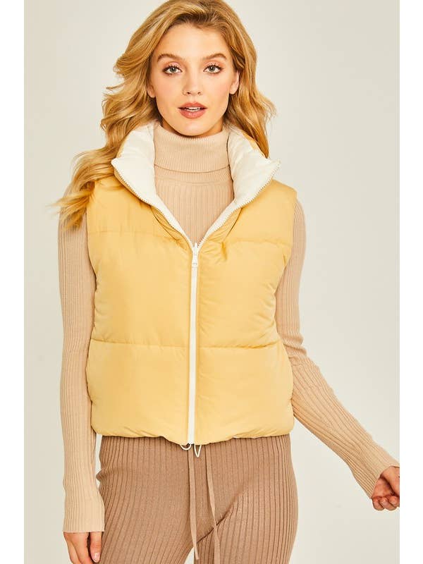 Peace Love Line - Wholesale Outerwear Vest - Women's - SLI4334 - REVERSIBLE PUFFER VEST17