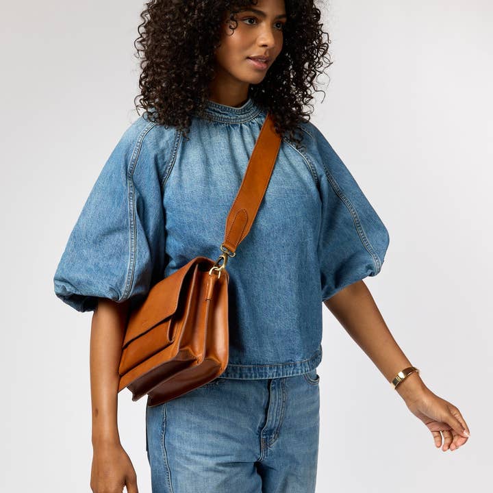 O My Bag - Wholesale Crossbody Bag - Women's - Harper - Cognac Classic Leather6