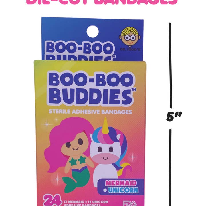 Boo Boo Buddies - Wholesale Bandaids/Bandages - Mermaid + Unicorn Bandages