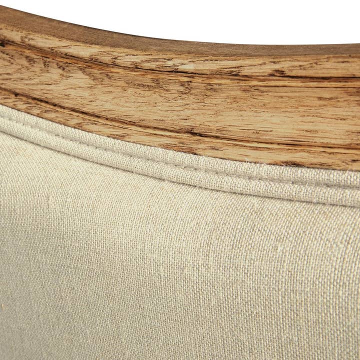 Natural Elegant Oak And Linen King Size Headboard For Bedrooms for wholesale on Faire2
