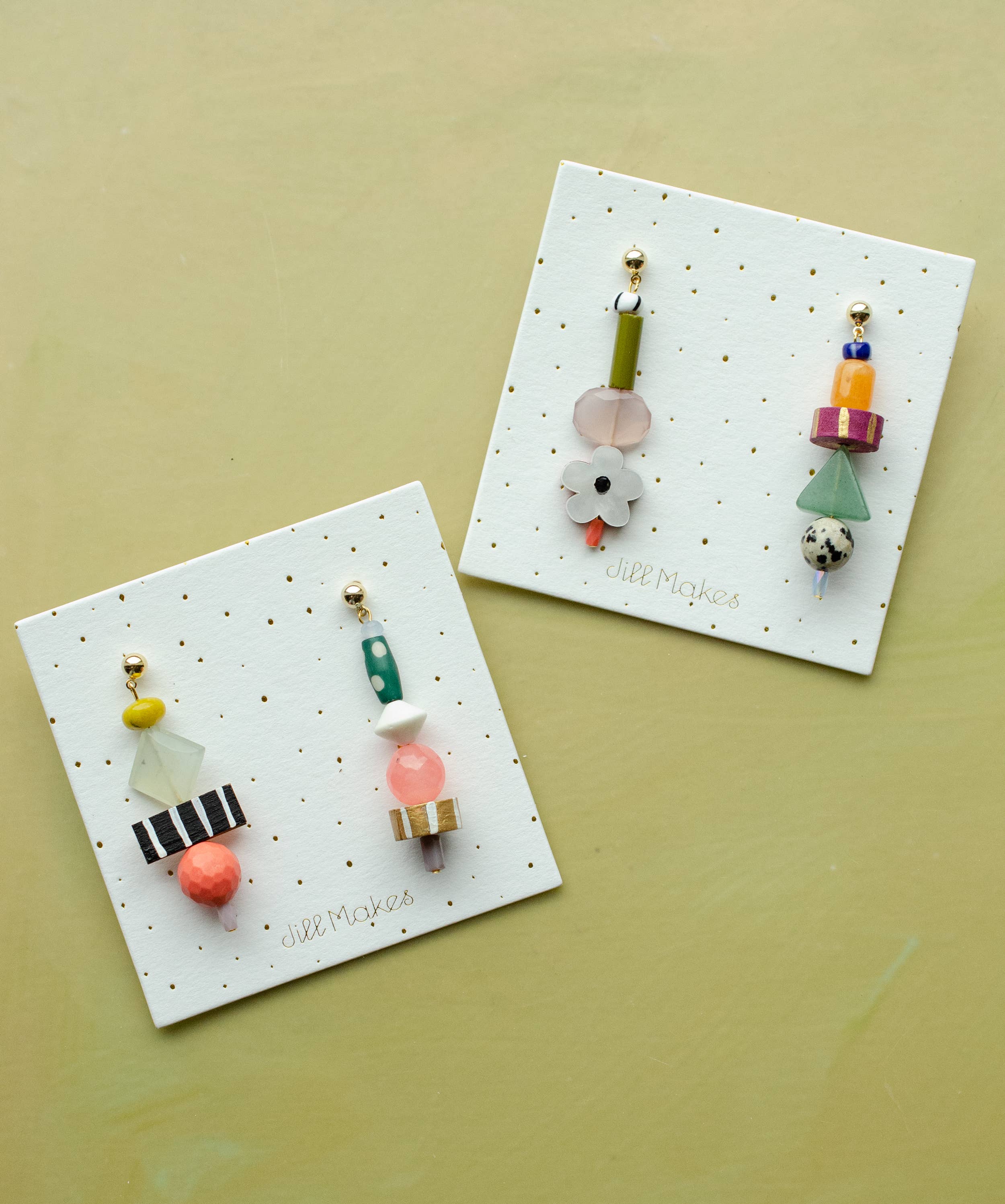 Jill Makes - Wholesale Dangle Earrings - Hey Day - Colorful Beaded Mix and Match Earrings2