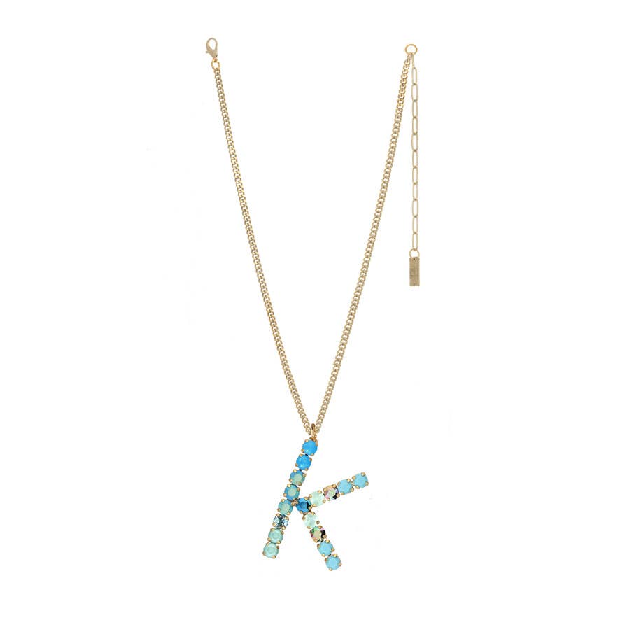 TOVA - Wholesale Pendant/Charm Necklace - Monograms in Neon Necklace36