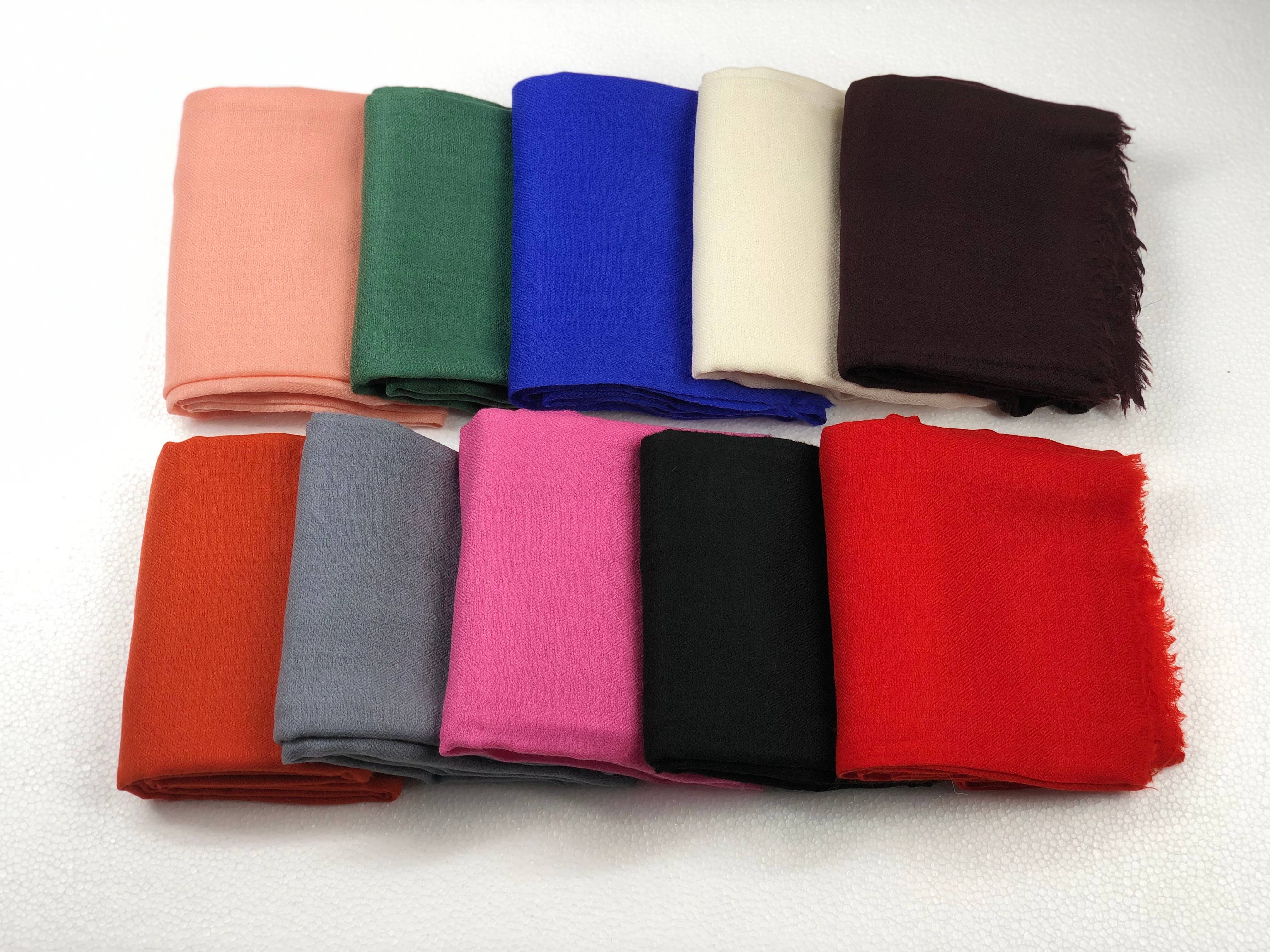 Rayz Intl - Wholesale Scarf - Women's - Light Taupe Thin Weave Solid Wool Scarf2