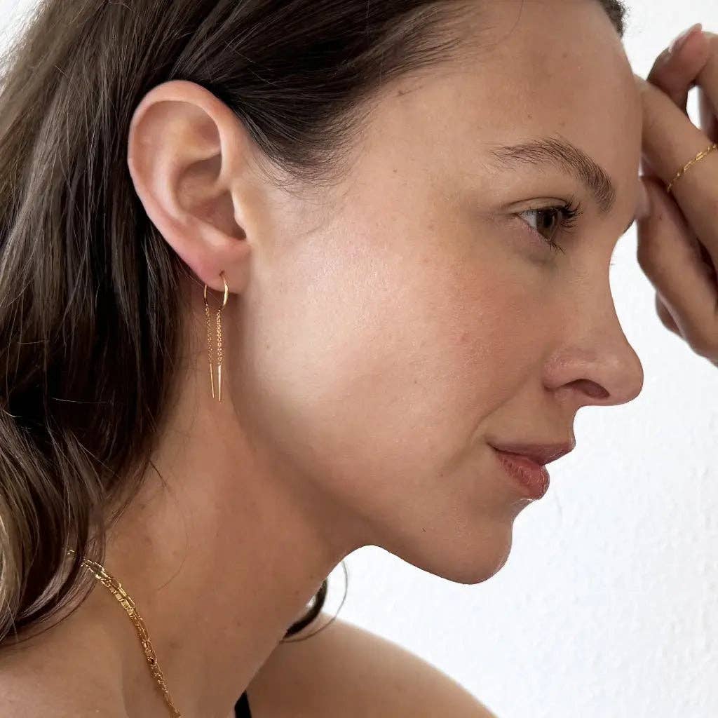 Honeycat Jewelry - Wholesale Dangle Earrings - Threader Drop Bar Earrings10