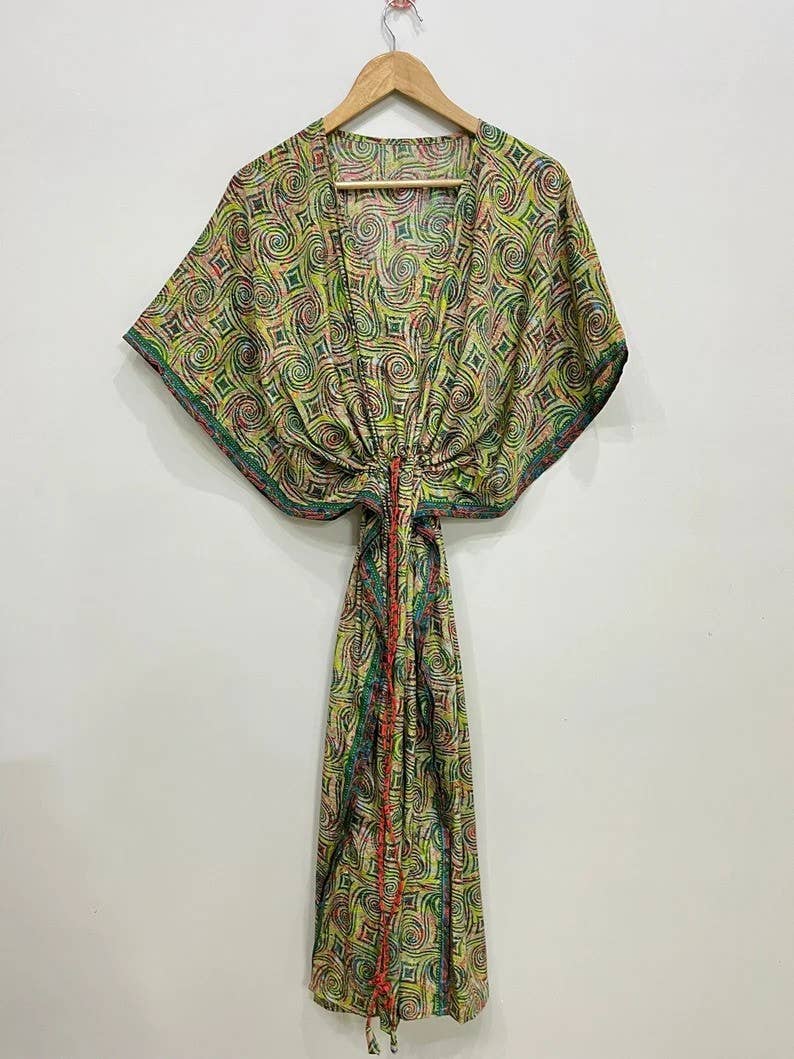 Bhawana Handicrafts - Wholesale Kaftan - Women's - 5 Pcs Lot Women Long Silk kaftan Beach wear Dress 3