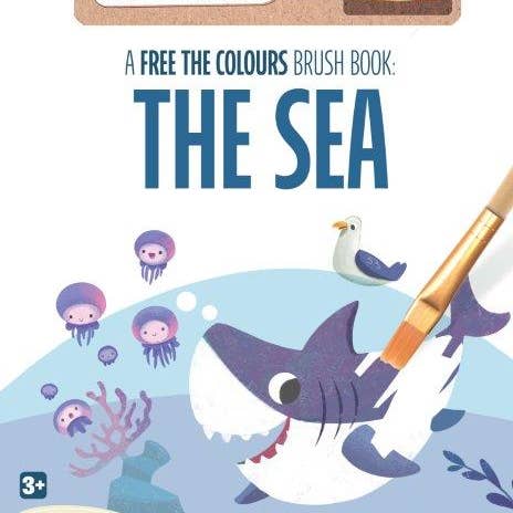 Axis Toys & Gifts - Wholesale Colouring book – Child & baby - Sassi Free the Colours Reusable Paint Brush Book - The Sea