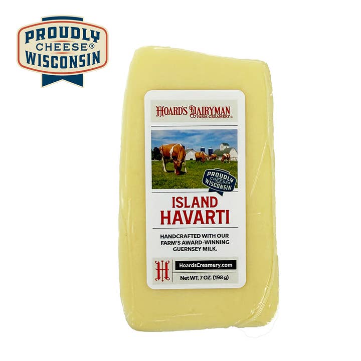 Havarti - 12/7oz Retail Cuts for wholesale by Hoard’s Dairyman Farm Creamery