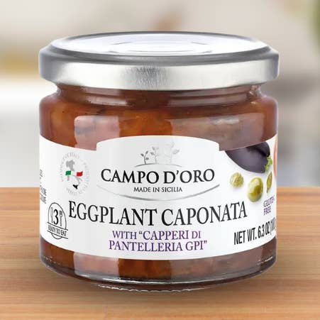Campo D'Oro Eggplant Caponata 6.3oz (180gr) for wholesale by Casacella Foods