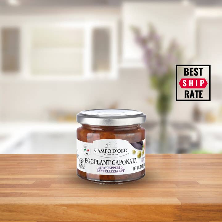 Campo D'Oro Eggplant Caponata 6.3oz (180gr) for wholesale by Casacella Foods