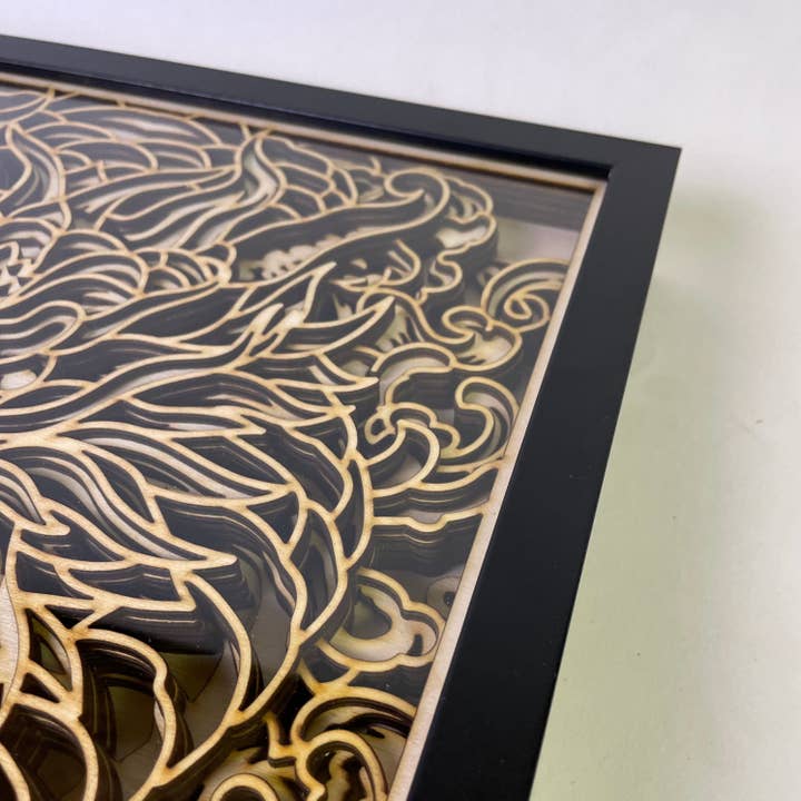 EBONWOOD - Wholesale Wall Accent - Dragon's Fury - Framed Dragon Art for Dungeons & Dragons Enthusiasts6