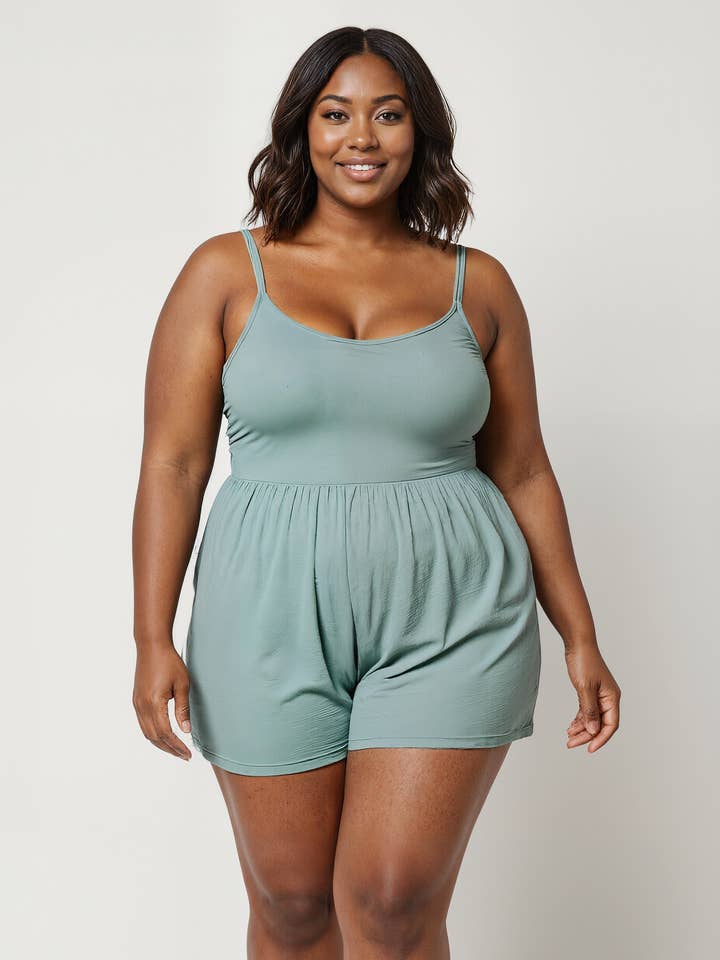 Ivy Swim Romper | Plus Size for wholesale by Calypsa