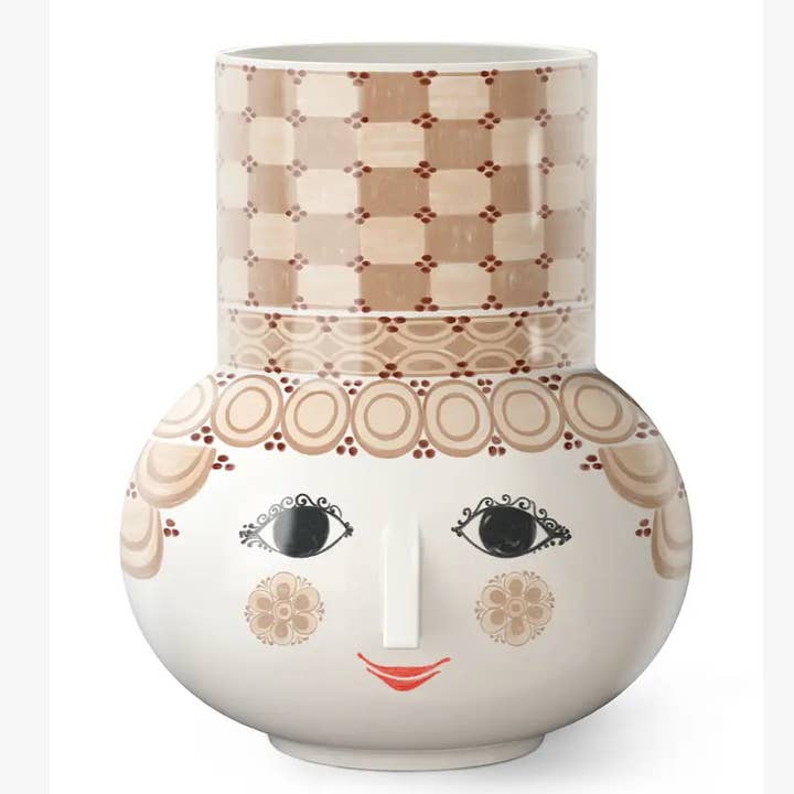 Bjørn Wiinblad - Olga - 13.8" Long Neck 3D Plant Pot / Vase for wholesale by Danish Design Collective