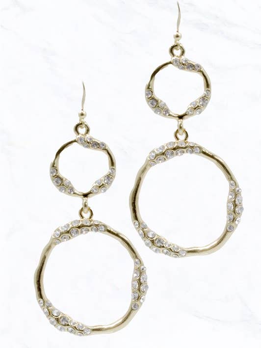 Double Rings Earrings for wholesale by Suzie Q USA