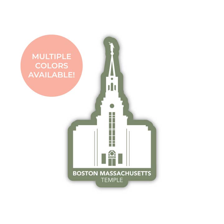 Sticker met de tempel van Boston Massachusetts voor wholesale door JasmineTreeDesign