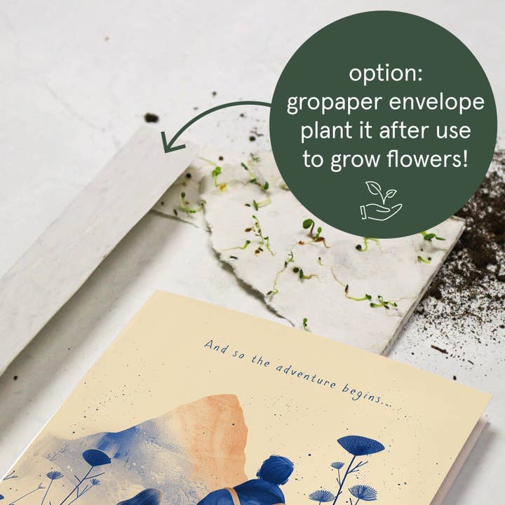 Botanopia - gifts , decor and cards for plant lovers - Wholesale Baby Card - And so the adventure begins | New Baby Card | Gender Neutral7