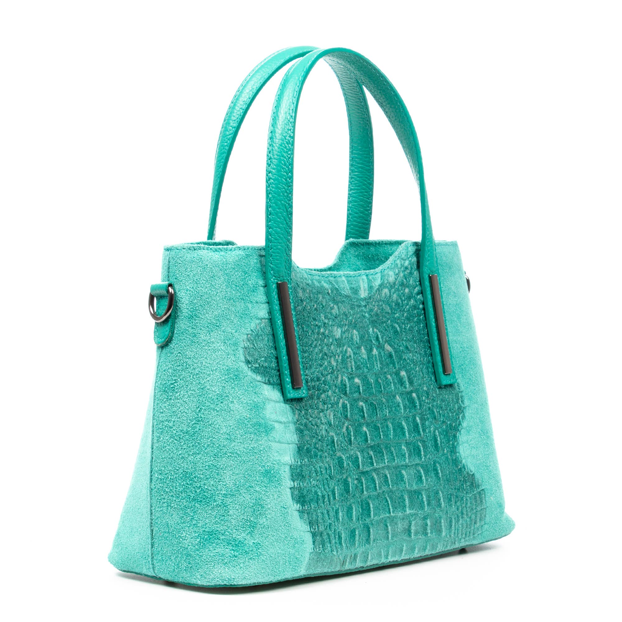 FIRENZE ARTEGIANI - Vente Sac à main avec poignée sur le dessus – femme - Fiesole sac cabas Femme. Cuir véritable Suède Crocodile.3
