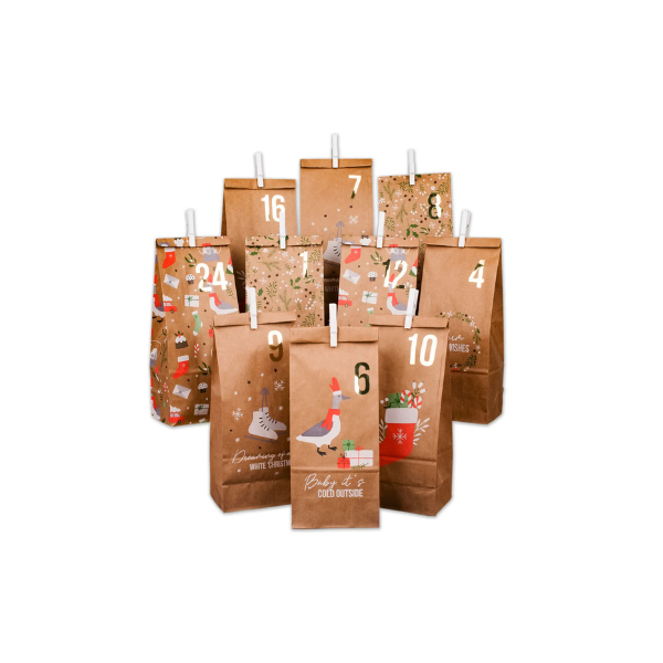 Papierdrachen - Wholesale Advent Calendar - Advent calendar with printed bags - Christmas (2000)0
