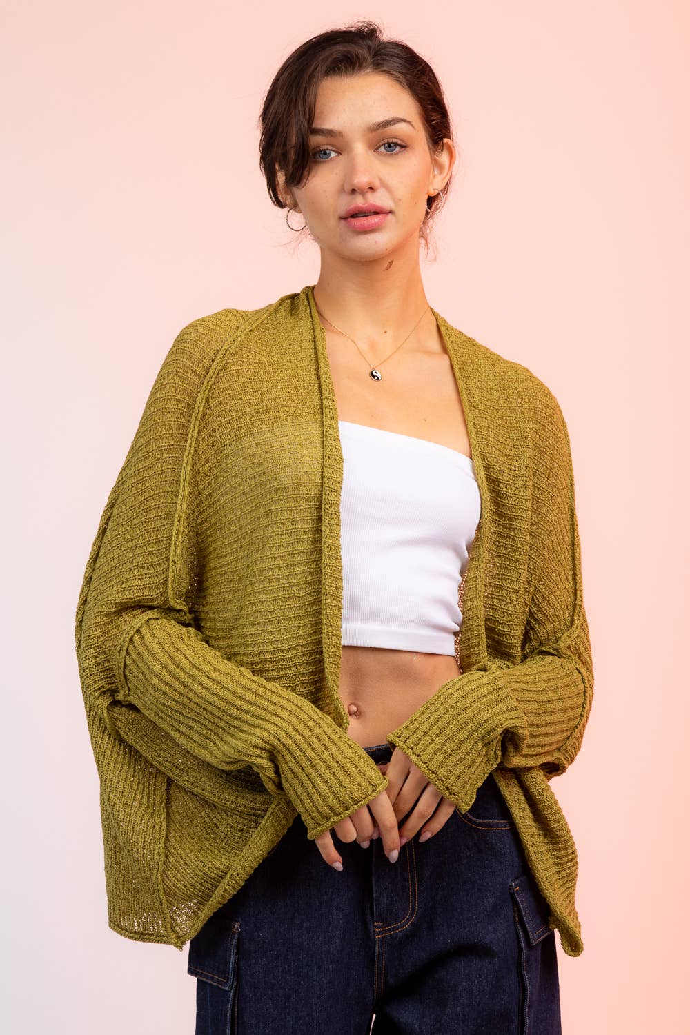 VERY J - Vente Cardigan – femme - Cardigan d'été à manches 12W2591N-Dolman8
