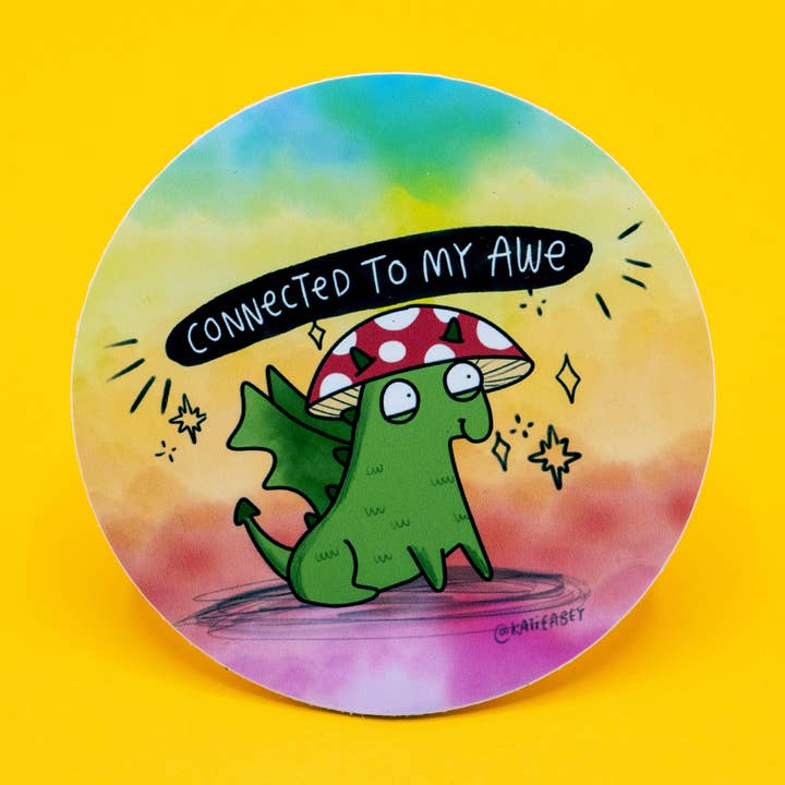 Connected to my Awe Dragon Vinyl Stickers for wholesale by Katie Abey