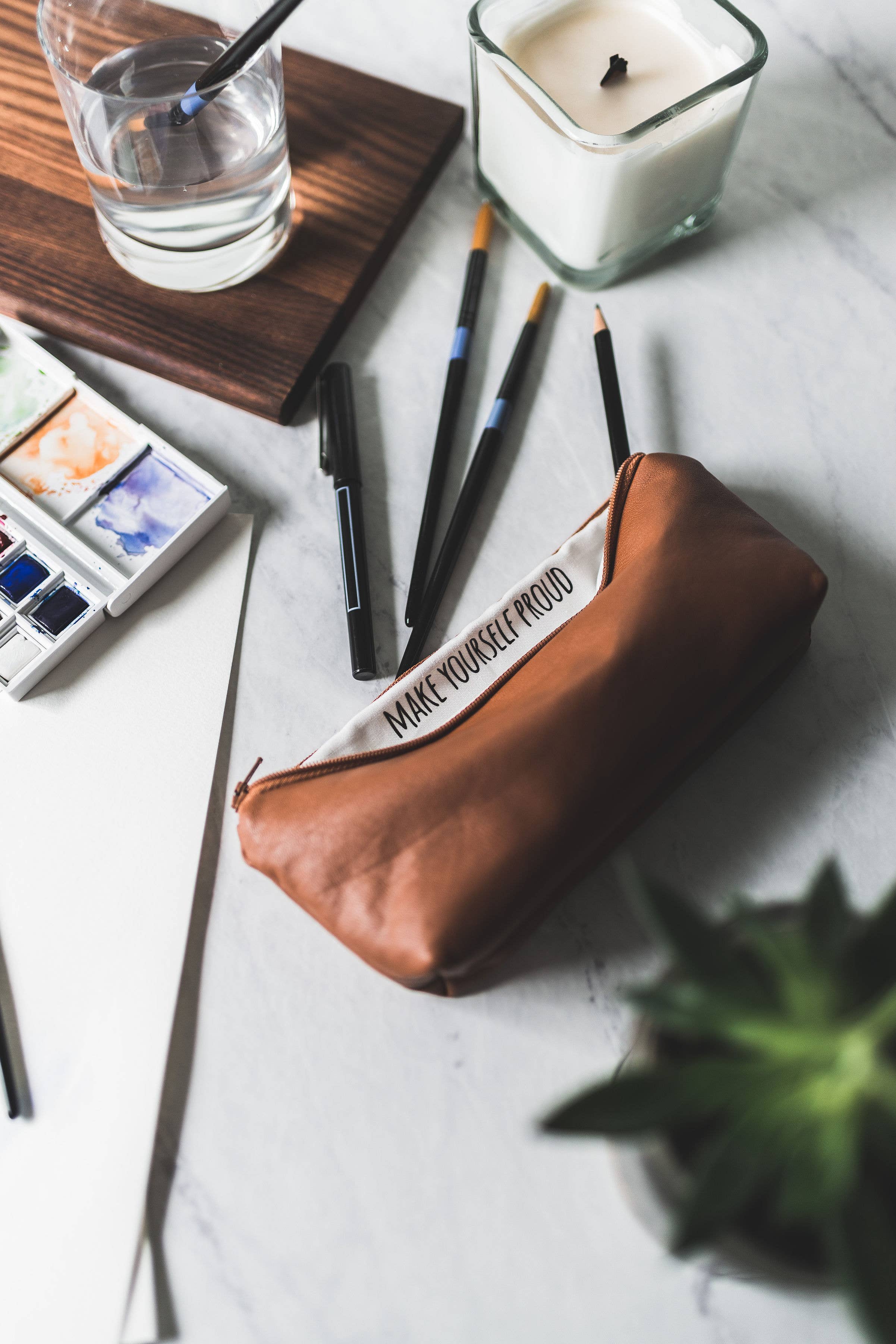 SANDRA SMITH LLC - Wholesale Pencil Case/Pouch - Show Them - Faux Leather Pencil Pouch2