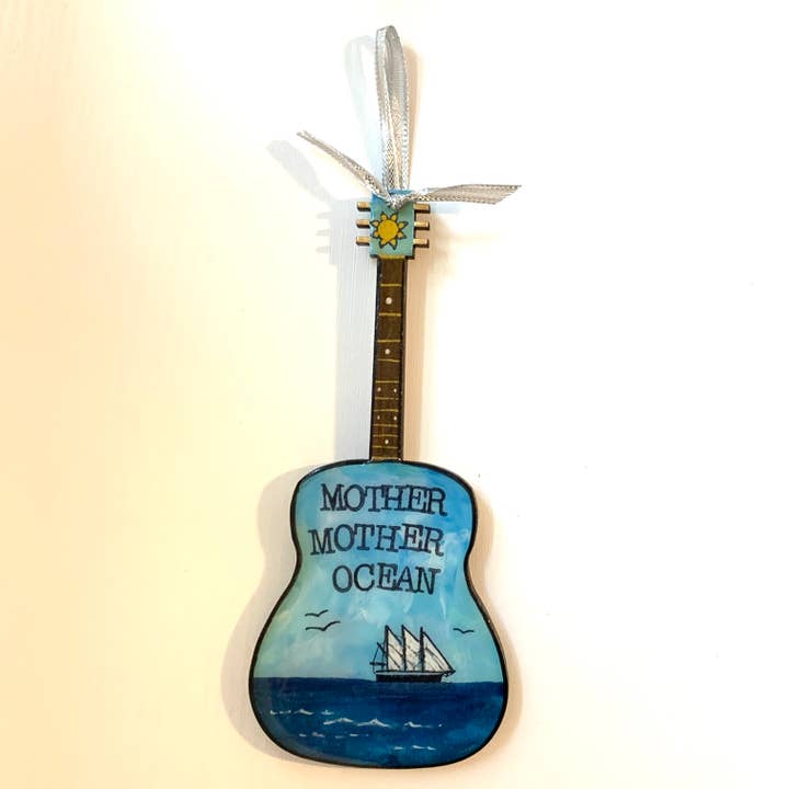 Clever Clogs Art - Wholesale Ornament - Jimmy Buffett Guitar, Mother Mother Ocean