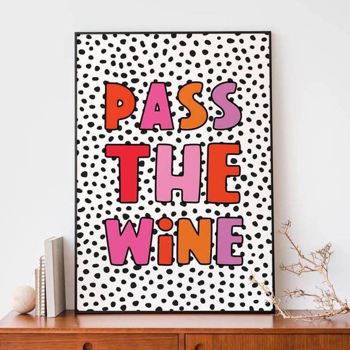 PASS THE WINE | WALL ART PRINT for wholesale by Penny And Me