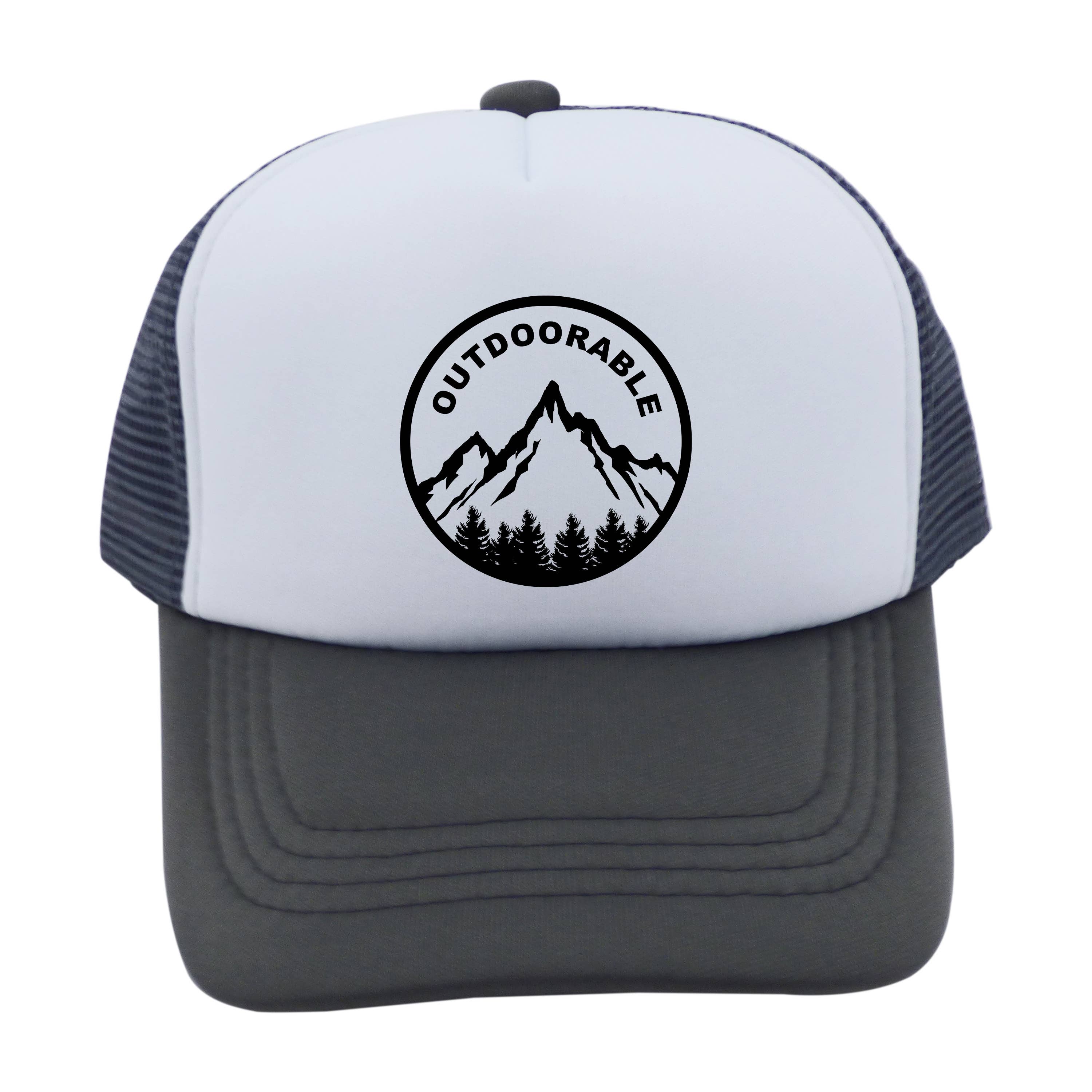 Outdoorable Apparel - Vente Chapeau – enfant - Chapeau d'extérieur gris avec noir0