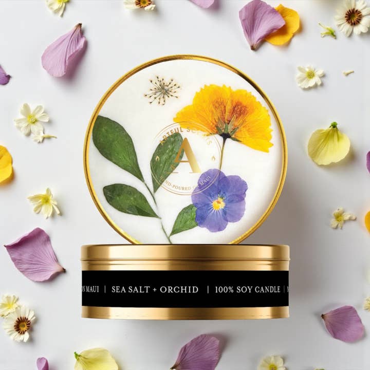 Bougie bohème - Sel de mer et orchidée pour la vente par Artful Scents
