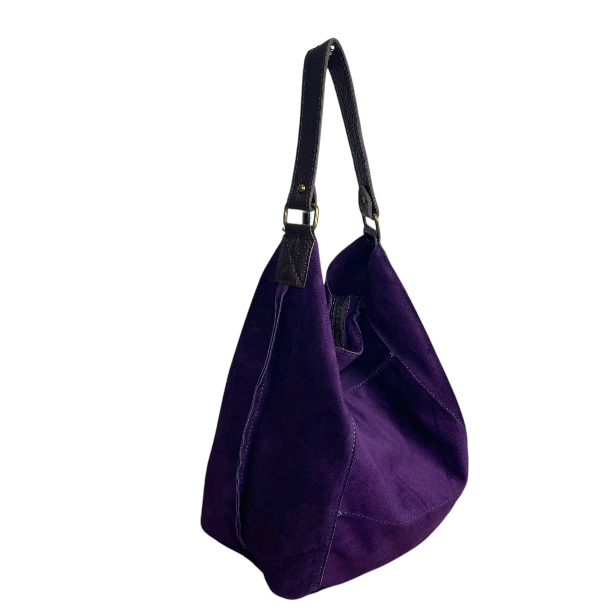 Chenson & Gorett - Wholesale Shoulder Bag - Women's - Large Suede Leather Hobo Bag for Women.7