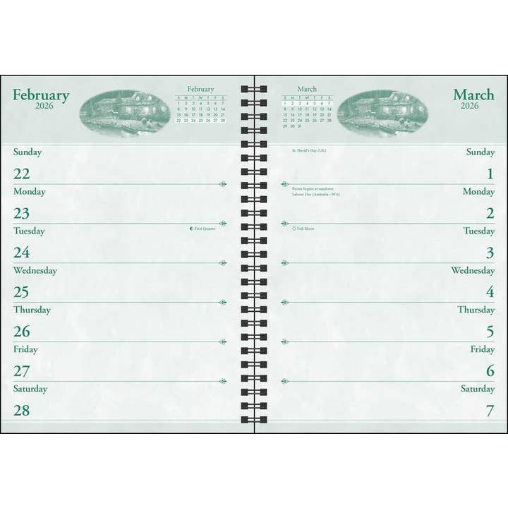 Simon & Schuster - Wholesale Calendar - Thomas Kinkade Studios 2026 Monthly/Weekly Engagement Calendar with Scripture by Thomas Kinkade3