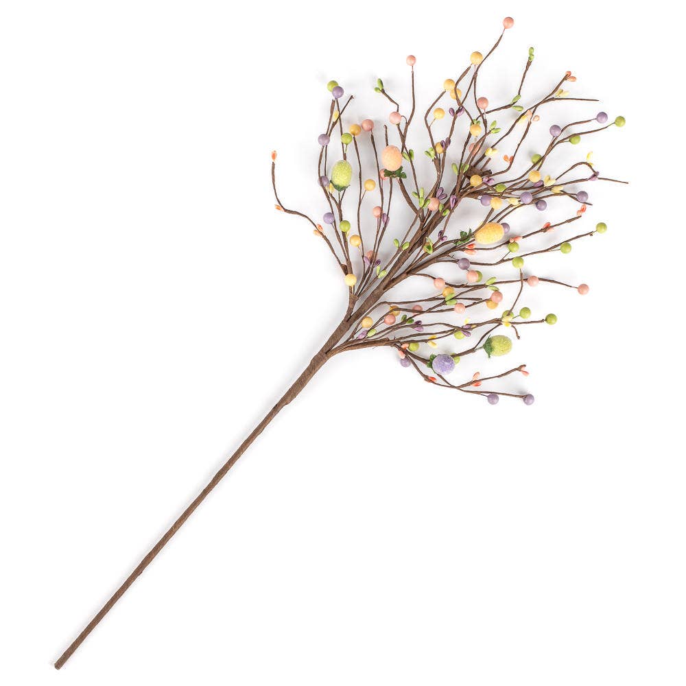 Factory Direct Craft - Vendita all'ingrosso Fiori finti - Ramo di Uova di Pasqua Zuccherate e Bacche da 27"4