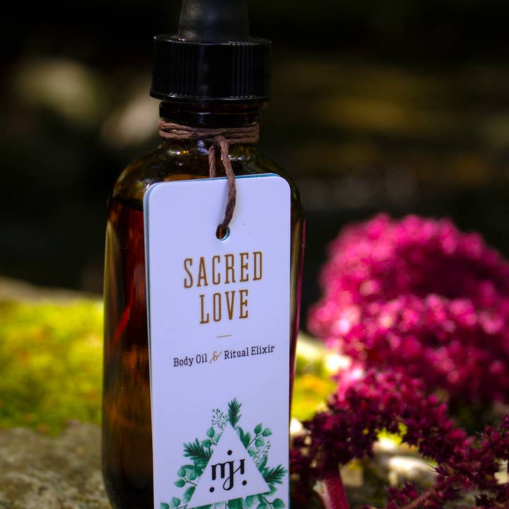 Huile pour le corps Sacred Love pour la vente par MJH Ayurvedic Botanicals