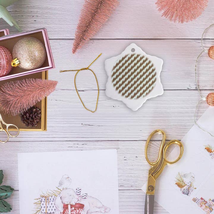 3dRose - Wholesale Ornament - 3dRose, Diagonal Stripe Stepped Zig Zag Pattern Gradient Brown, Ornament12