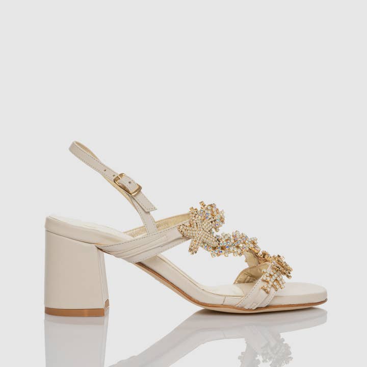 Crystal Sea-Sandale mit mit Kristallen verziertem Obermaterial für den Großhandel von Paola Fiorenza Capri