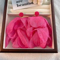 pinkblu02 - Venta al por mayor Pendientes de borla - Pendientes de borla de tela hechos a mano estilo boho para mujer3