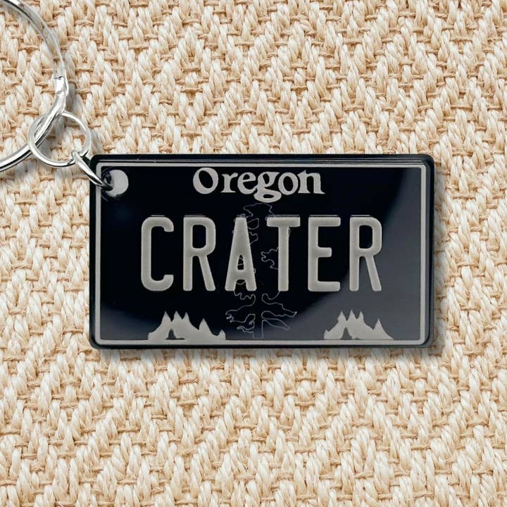 Oregon mini License plate keychain USA souvenir tags gifts for wholesale by Harkak Creative