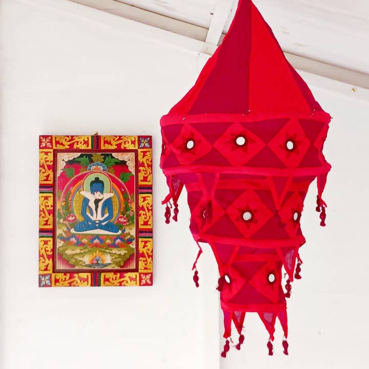 Handgemaakte katoenen jhumar-lampenkap | Drie-stappen voor wholesale door Buddha-Buddha