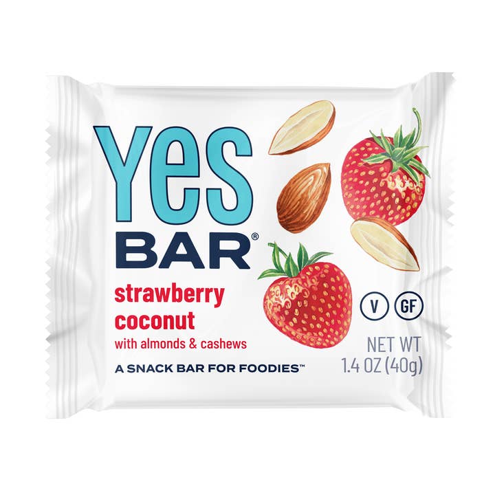 YES Bar® - Low Sugar Snack Bars - Wholesale Snackreep - Strawberry Coconut - Premium snackreep met echte ingrediënten8