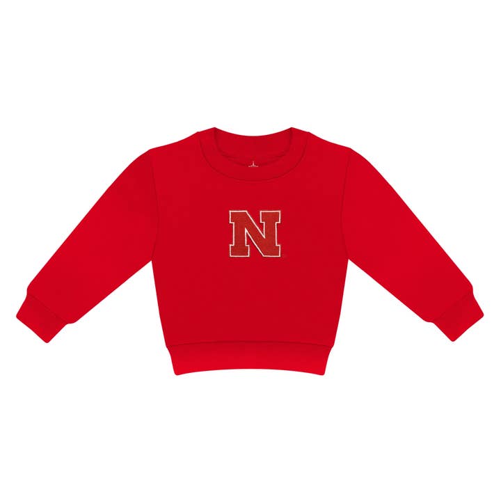 Nebraska Cornhuskers Kids Sweatshirt: Embroidery for wholesale by Creative Knitwear