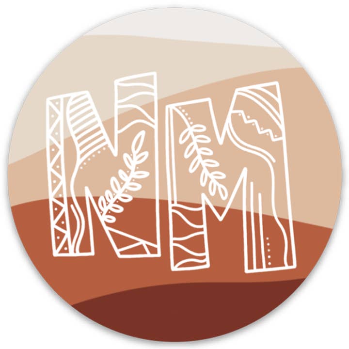 Pegatina redonda de Nuevo México para venta al por mayor de The Doodle Shop