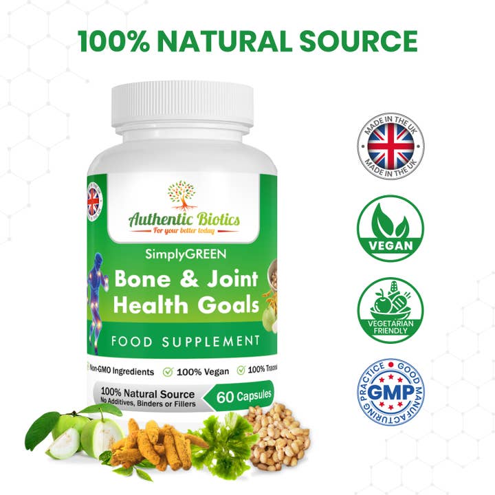 SimplyGREEN Bone and Joint Health Goals for wholesale by Authentic Biotics Limited