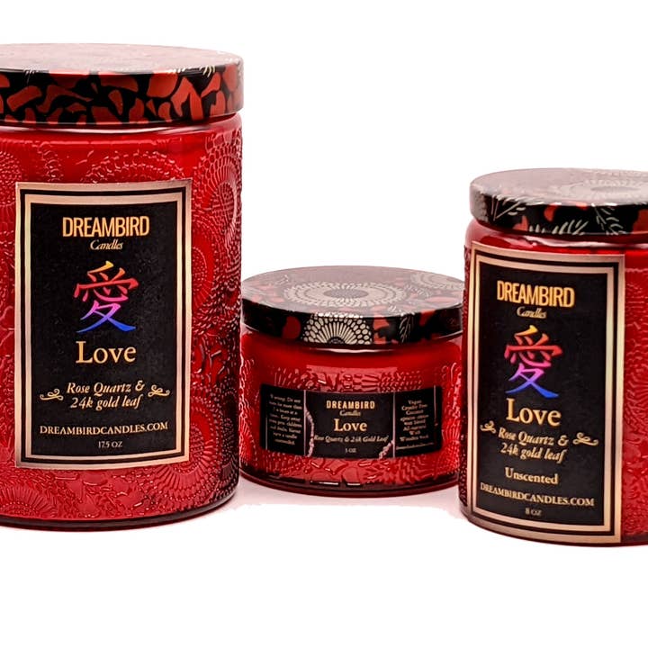 The Dreambird Candle" Love" Collection Gift Set for wholesale by DREAMBIRD Candles