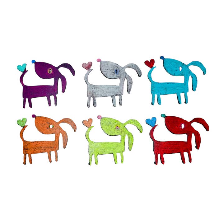 Whimsies – wholesale Magnet – HUNDmagnet husdjur hållbart hjärta söta presenter återvunnen metall