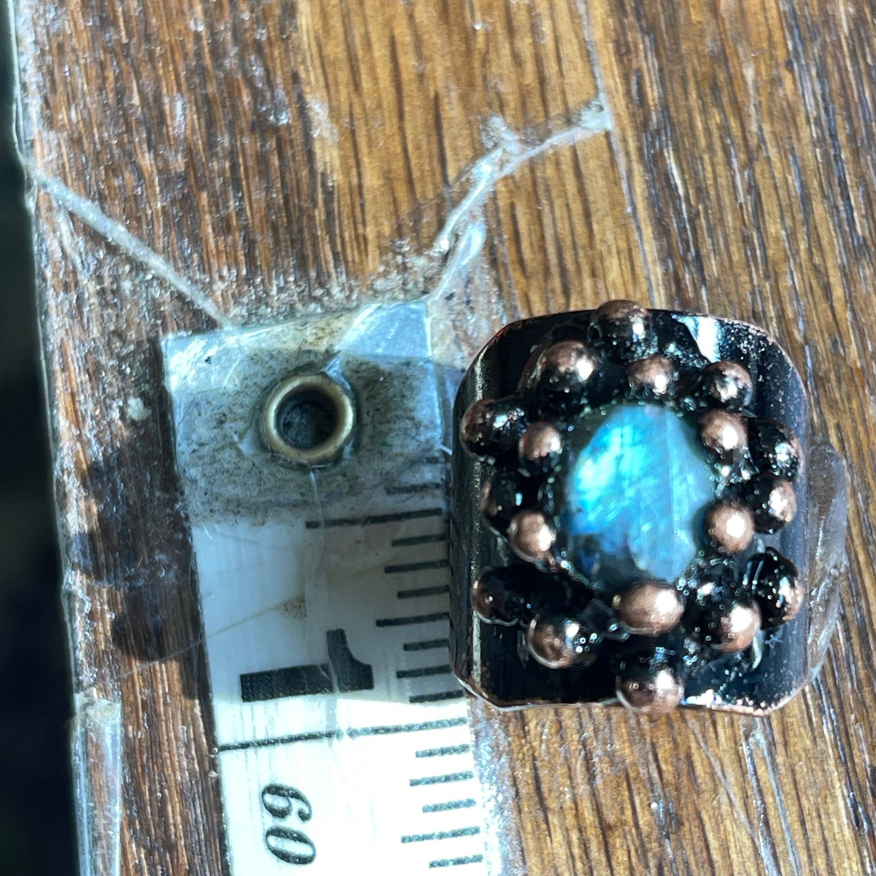 Peace Love Bling - Wholesale Cocktail/Statement Ring - Copper Labradorite Shield Ring3