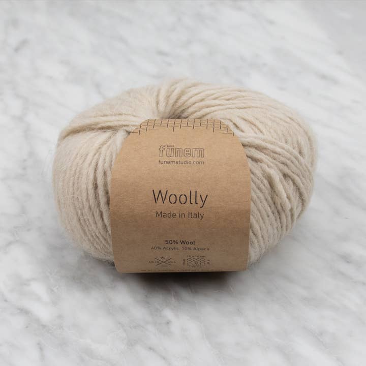 fūnem studio - Vente Fils à tricoter - Fil Woolly Italian Blend - Laine, acrylique, alpaga