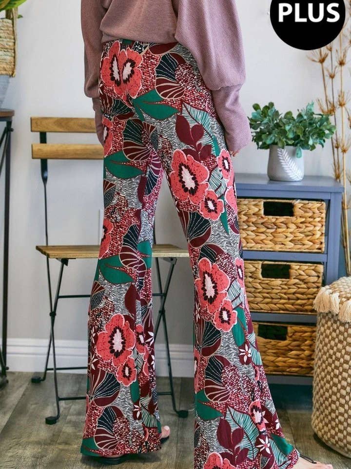 ADORA LA - Wholesale Pants - Women's - MYP13475X - PLUS SIZE FLARE PANTS
